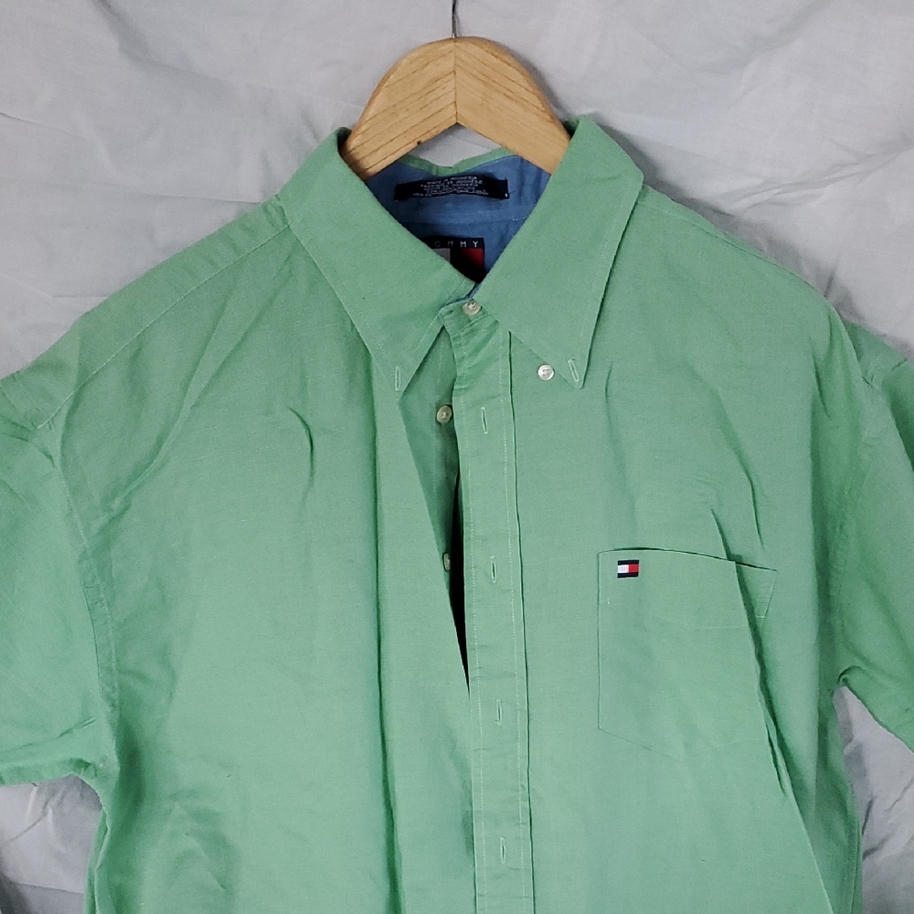 Tommy Hilfiger Green Casual Button Down Shirt